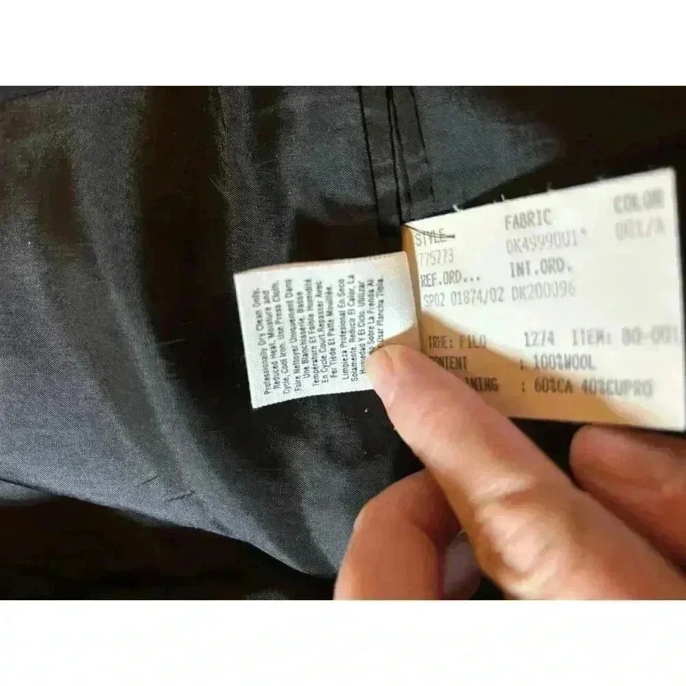 Donna Karan signature blazer made in Italy 100% wool size 44/38 mens blazer - Picture 3 of 12